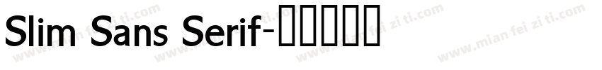 Slim Sans Serif字体转换